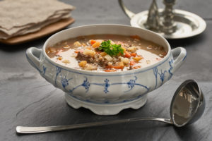 terrine med byggrynssuppe