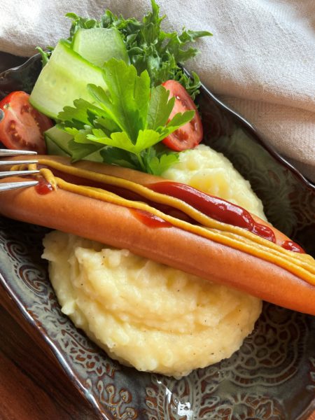 Pølse med potetstappe
